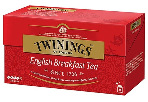 TWININGS ENGLISH BREAKFAST 25 TEA BAGS