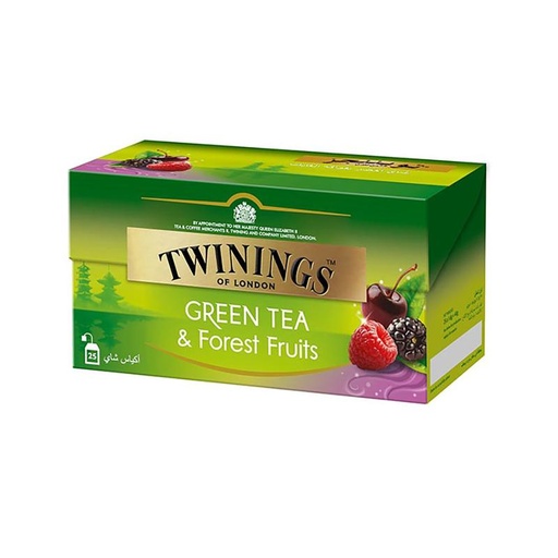 TWININGS GREEN FOREST FRUITS 25 TEA BAGS