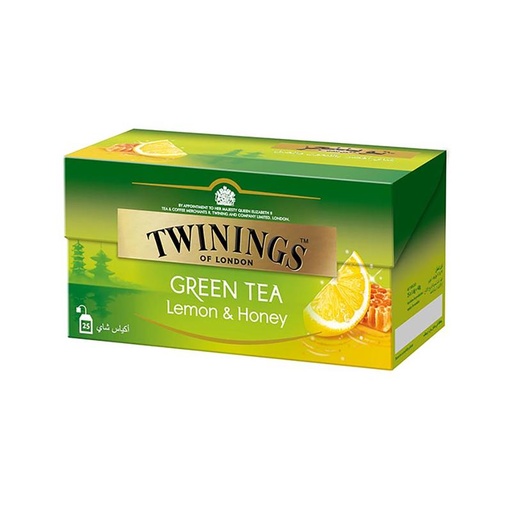 TWININGS GREEN TEA LEMON HONEY 25 TEA BAGS (PACK OF 12)