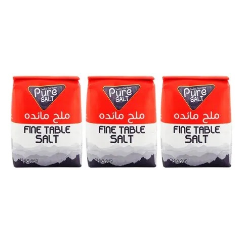 Teeba Gardens Pure Fine Table Salt 1kg  (Pack of 3)