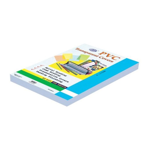FIS FSCI18A4CL PVC Binding Cover/Sheets 180micron A4 - Clear (Pack of 100)