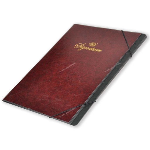 FIS FSCLSC12BR Signature Book 12-Divisions Soft Cover, 240x312 mm, Brown