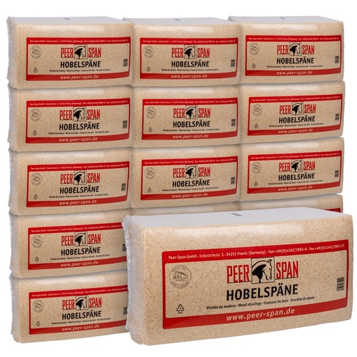 Peer Span XXL 10 x 18kg bales Wood Shaving for Horse bedding