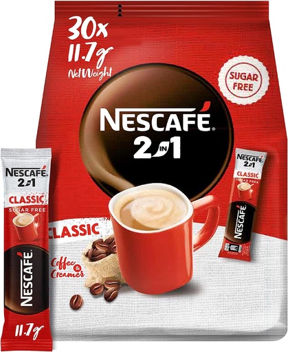 Nescafe 2-In-1 Coffee, 11.7g (30 Sachets Per Pouch)