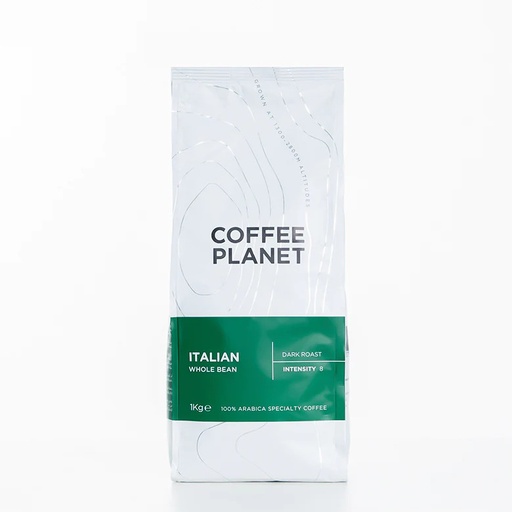 Coffee Planet Signature Italian Dark Roast Whole Bean, Intensity 8 , 1kg