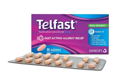 Telfast Non-Drowsy Anti-histamine 180mg Tablets 15's