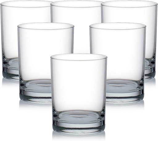Generic Double Rock Glass, Clear, 385 Ml - Pack of 6