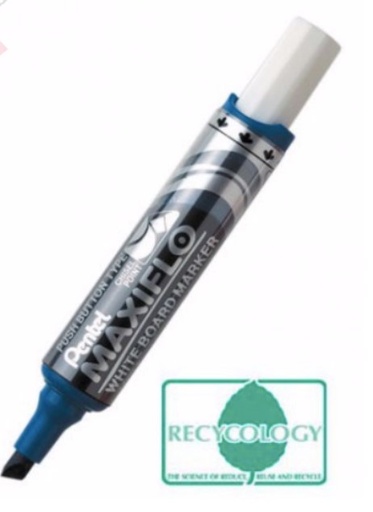 Pentel Maxiflo Whiteboard Marker Chisel tip - Blue (Pack of 12)