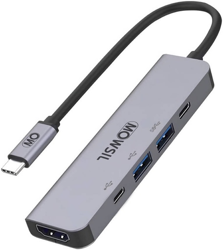 MOWSIL 5 in 1 Type- C Hub Multifunction Adapter