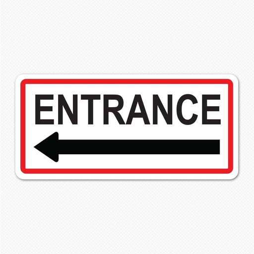 "ENTRANCE" Sticker Sign , 22.5 cm x 10 cm horizontal ( Pack of 50)