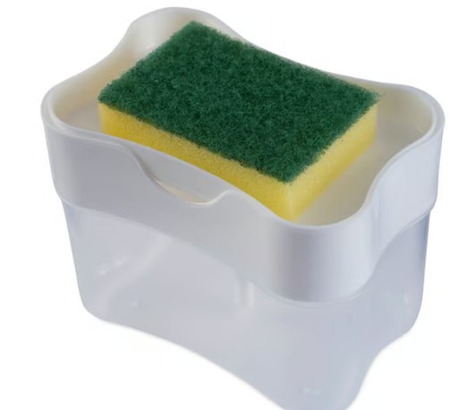 PHome Soap Pump Dispenser and Sponge Holder 13x11x9cm - Assorted Colors