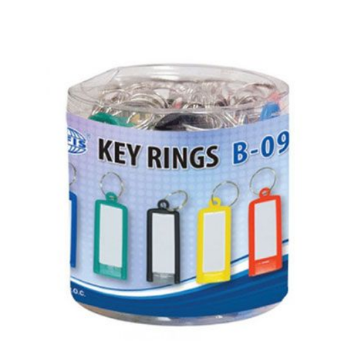 FIS FSKCB-09 Key Ring - B-09, (Box of 50) Assorted Colors