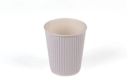 Hotpack PCRW8500W White Ripple Paper Cups 8oz (Pack of 25)