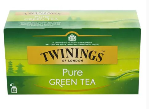 TWININGS PURE GREEN 25 TEA BAGS,50g