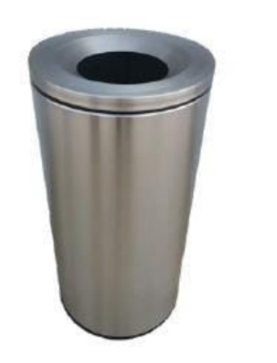 Tradex Stainless steel Open Bin Round 50 Ltr