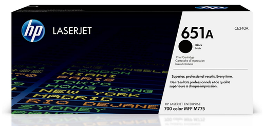 HP 651A Black Original LaserJet Toner Cartridge CE340A