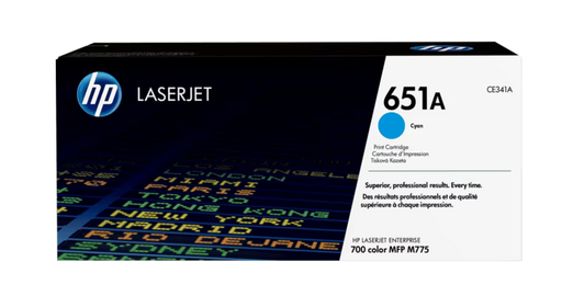 HP 651A Cyan Original LaserJet Toner Cartridge (CE341A)