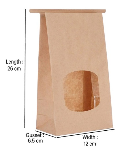 HOTPACK Tin-Tie (Popcorn) Bag With Window Medium (500pieces)