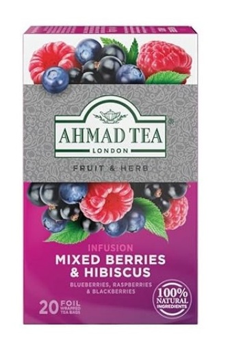 Ahmad Tea London Mixed Berries & Hibiscus tea Aluminum pack - 20 tea bags(AHT-042-0)