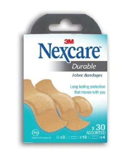 3M Nexcare Durable Heavy Duty Fabric Bandage (Pack of 30)