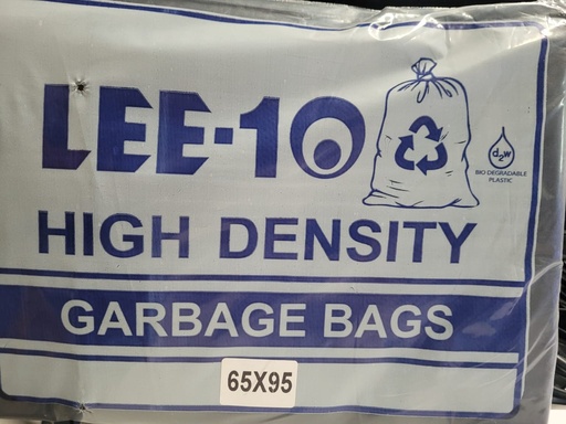 LEE-10 HEAVY DUTY GARBAGE BAGS 30 GALLON MEDIUM BLACK 65 x 95 CM (Pack of 25)