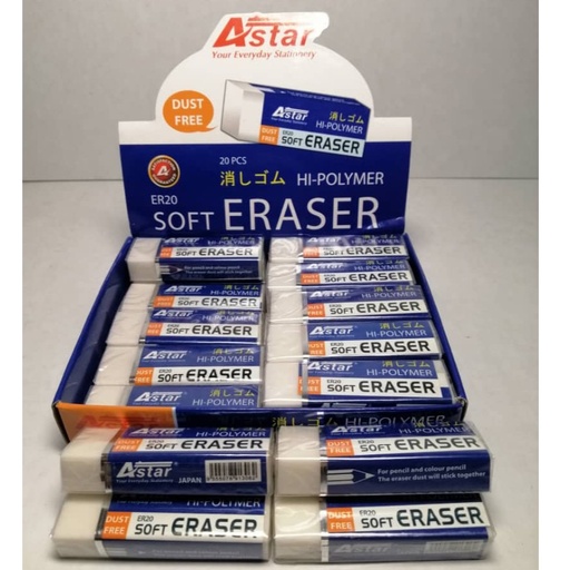 A-Star ER-20, Dust Free Soft Eraser, White
