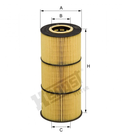 [E510H07D129] E510H07D129 HENGST OIL FILTER Insert with gasket