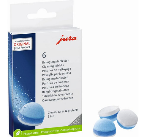 JURA Coffee Machine Cleaning Tablets (3-in-1) - 6 pcs ( Usually Ships in 2-3 weeks)