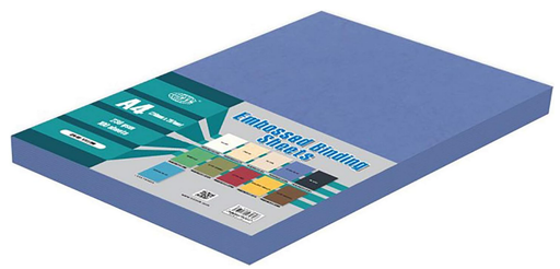 FIS FSBDE230A4DBL Embossed Binding Sheet/Cover 230 gsm, A4 , Blue ( Pack of 100)