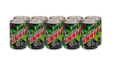 Mountain Dew Carbonated Soft Drink Mini Cans 155ml Pack of 10