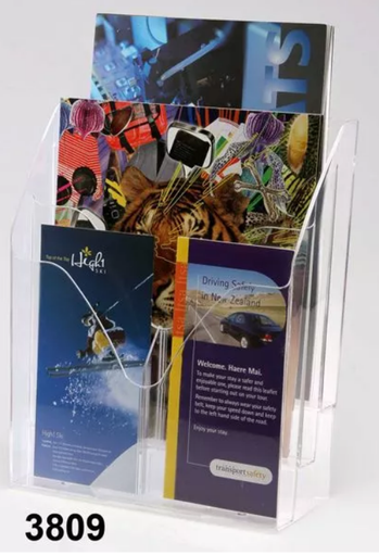 Metro 3809 3-Tier Brochure Holder - A4, Clear