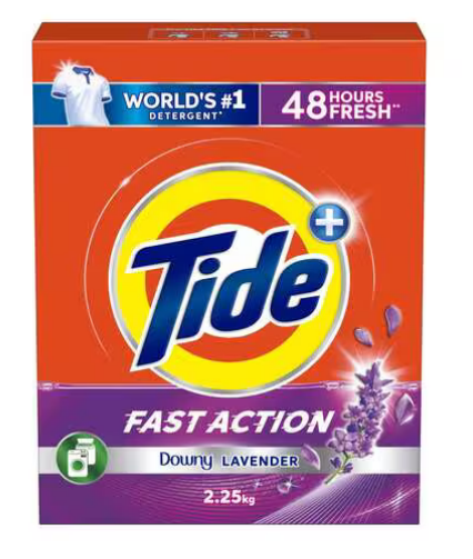Tide Fast Action Plus Low Solution Detergent Powder with Downy Lavender 2.25kg