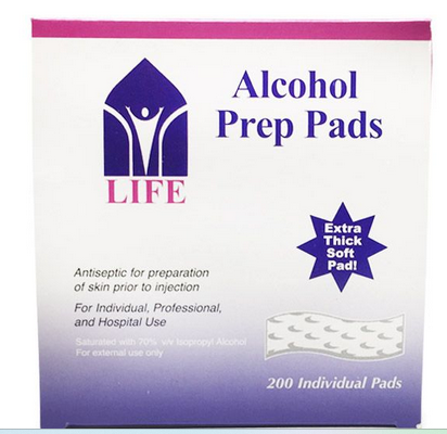 Life Alcohol Swab Prep Pads 200 pieces