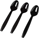 SS Pack Heavy Duty Disposable Spoon,Black (Pack of 50)