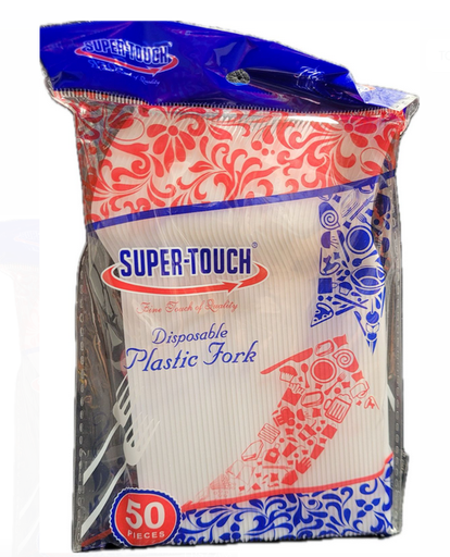 Super Touch Disposable Forks , White  ( Pack of 50 )