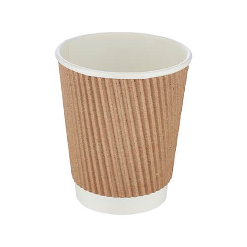 ADY Ripple Paper Cups , Brown , 8oz (50pcs) Case of 20)