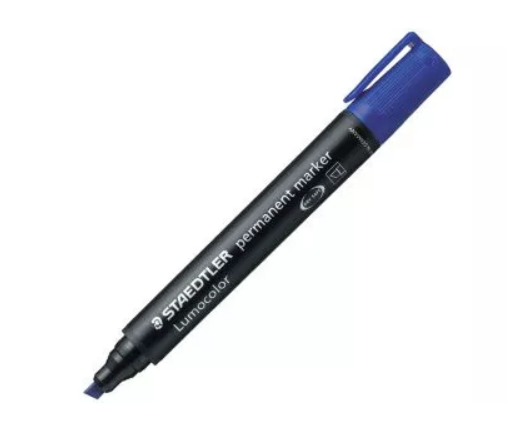 Staedtler Lumocolor Permanent Marker - Blue, (Box of 10)