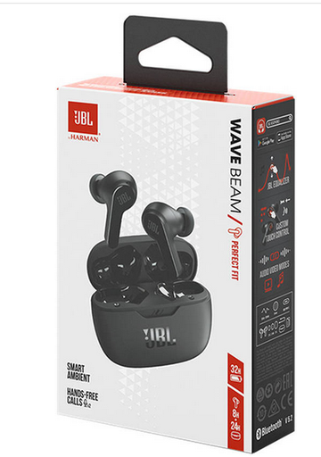 JBL Wave Beam True Wireless Earbuds Black