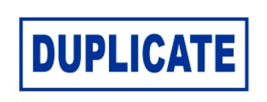 "DUPLICATE" Stampera S-1540 Self-Inking Stamp size 35x12mm , Blue