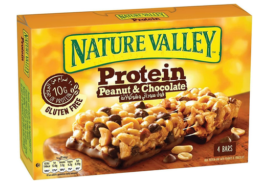 Nature Valley Protein Bar , Peanut & Chocolate, 40 g ( Box of 4)