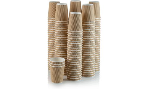 ADY Ripple Paper Cups , Brown , 8oz (Pack of 50)