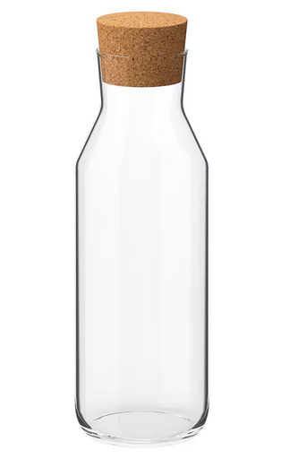 Generic Glass Carafe with Cork Lid , 1L