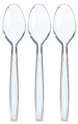 ADY Teaspoon, Clear, 50 Pieces
