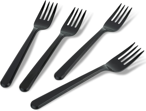 Supreme Heavy Duty Plastic Table Forks , Black  ( Pack of 50 ) x 20 Packs  ( 1000pcs)