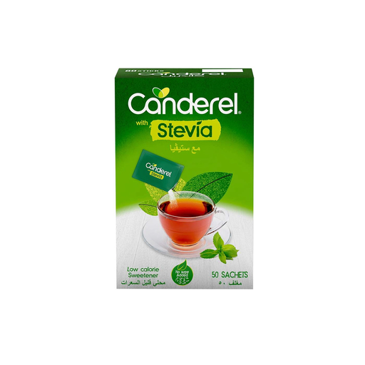 Canderel Low-Calorie Sweetener Sachet With Stevia 50 Sachets