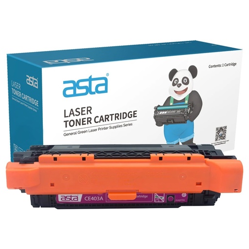 ASTA HP 507A (CE403A) Compatible Printer Toner Cartridge - MAGENTA (Pack of 2)
