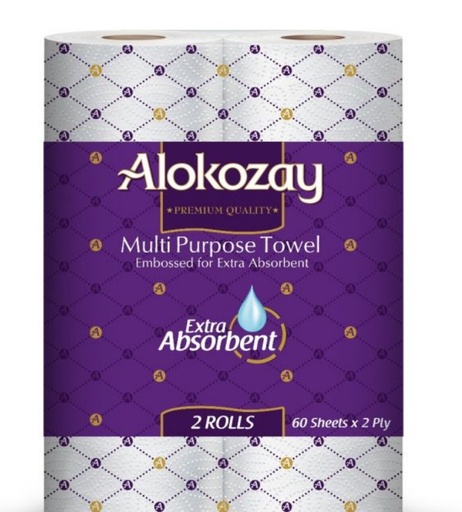 Alokozay MULTI PURPOSE TOWEL - 2 ROLLS X 2 PLY X 60 SHEETS